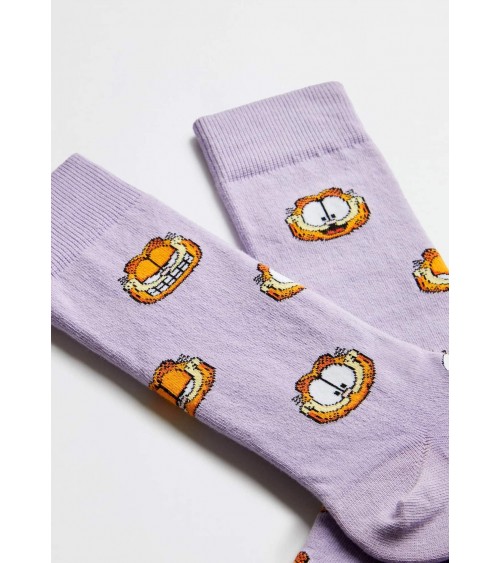 BeGarfield Faces Lila - Bunte Socken aus Bio Baumwolle Besocks socke kuschelsocken für damen lustig herren farbige coole socken