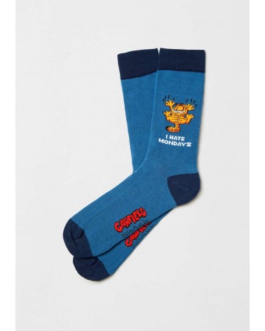 BeGarfield Hate Monday - Chaussettes drôles en coton bio Besocks jolies pour femme originales pour homme chausset rigolotes d...