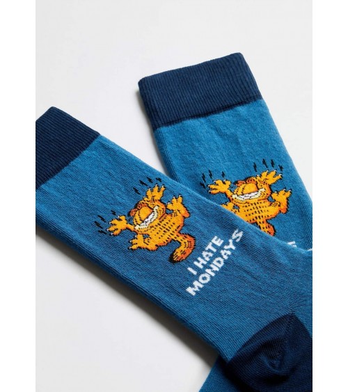 BeGarfield Hate Monday - Chaussettes drôles en coton bio Besocks jolies pour femme originales pour homme chausset rigolotes d...