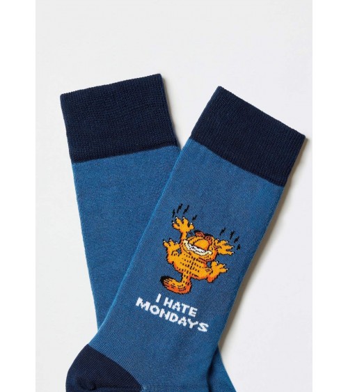 BeGarfield Hate Monday - Chaussettes drôles en coton bio Besocks jolies pour femme originales pour homme chausset rigolotes d...