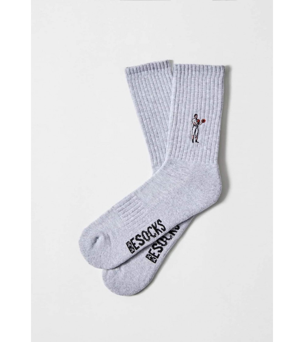 BeBoxer - Sportsocken, Graue Socken mit gesticktem Boxer Besocks socke kuschelsocken für damen lustig herren farbige coole so...