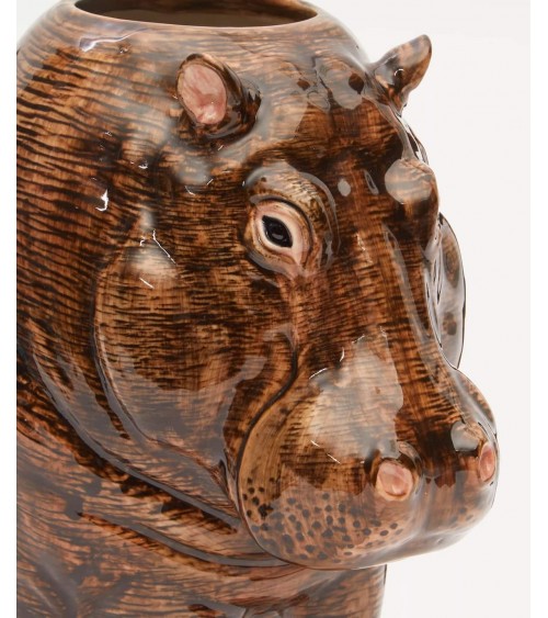 Ippopotamo - Grande vaso per fiori Quail Ceramics vasi eleganti per interni per fiori decorativi design kitatori svizzera
