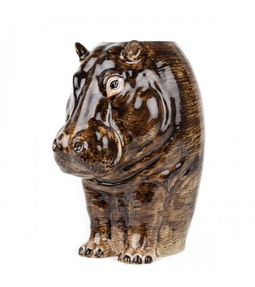 Ippopotamo - Grande vaso per fiori Quail Ceramics vasi eleganti per interni per fiori decorativi design kitatori svizzera