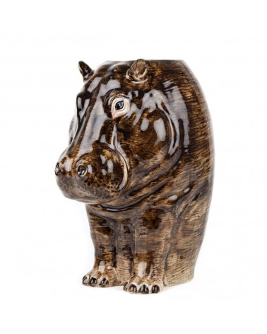 Ippopotamo - Grande vaso per fiori Quail Ceramics vasi eleganti per interni per fiori decorativi design kitatori svizzera