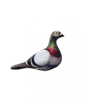 Spilla in legno - Piccione Fen & Co spiritose spille colorate particolari eleganti donna da giacca uomo