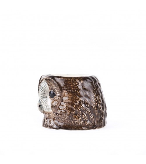 Chouette hulotte - Coquetier original en céramique Quail Ceramics oeuf original design
