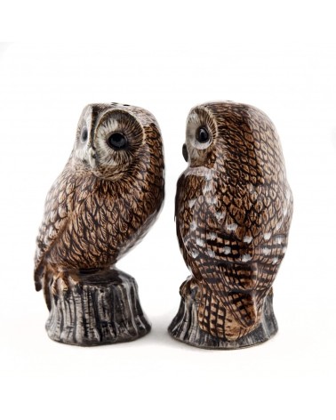 Waldkauz - Salz und Pfefferstreuer Set Quail Ceramics  pfeffer steuer salzpfeffersteuer set lustige kaufen