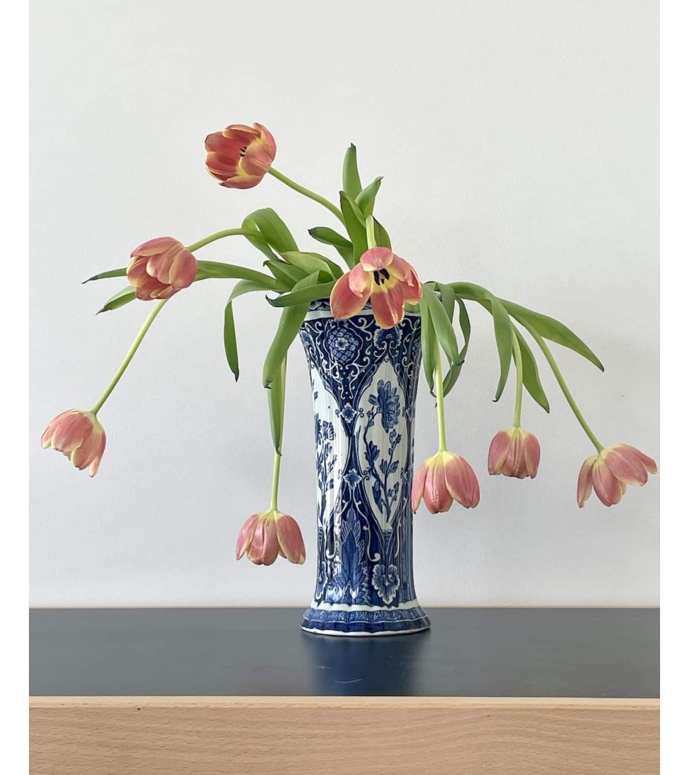 Vaso Blauw Delft's - Boch Belgium per Royal Sphinx kitatori mobili Oggetto di design vintage svizzera