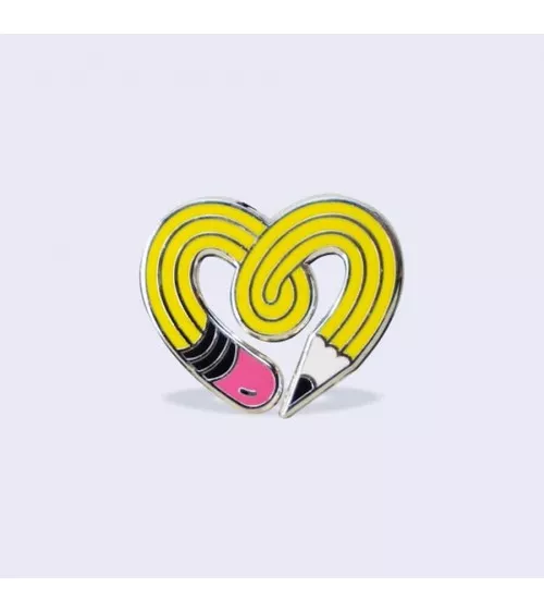 Heart Enamel Pin - Creator's yellow pencil Creative Goodie broches and pins hat pin badges collectible