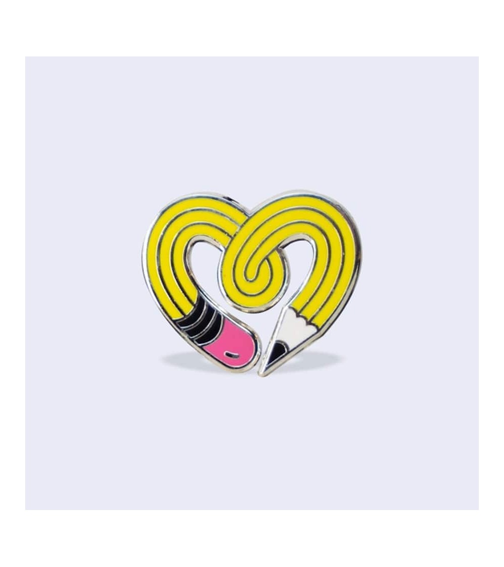Heart Enamel Pin - Creator's yellow pencil Creative Goodie broches and pins hat pin badges collectible