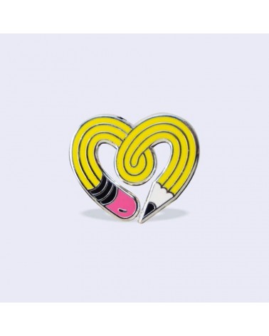 Heart Enamel Pin - Creator's yellow pencil Creative Goodie broches and pins hat pin badges collectible