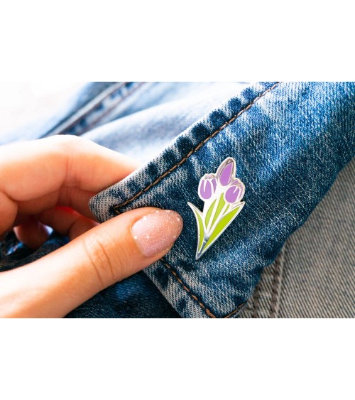 Enamel Pin - Purple tulip Creative Goodie broches and pins hat pin badges collectible