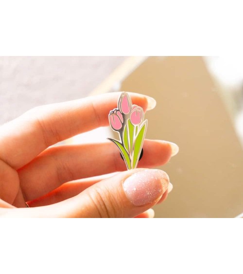 Pin Anstecker - Rosa Tulpe Creative Goodie Anstecknadel Ansteckpins pins anstecknadeln kaufen
