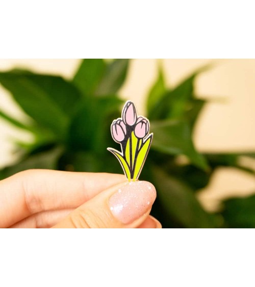 Enamel Pin - Pink tulip Creative Goodie broches and pins hat pin badges collectible