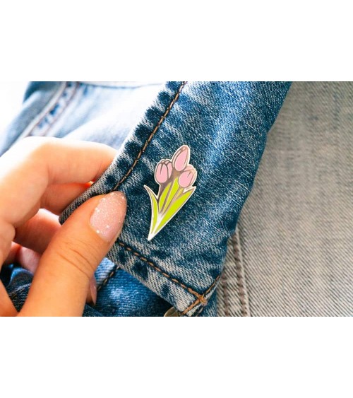 Enamel Pin - Pink tulip Creative Goodie broches and pins hat pin badges collectible