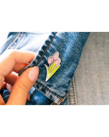Pin Anstecker - Rosa Tulpe Creative Goodie Anstecknadel Ansteckpins pins anstecknadeln kaufen