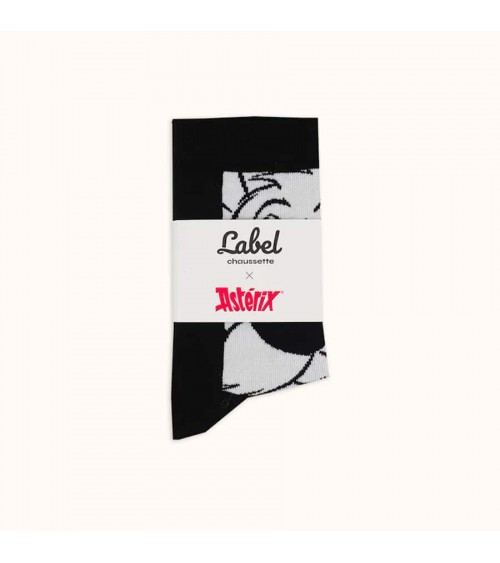 Calze Idefix - Calzini neri Asterix e Obelix Label Chaussette calze da uomo per donna divertenti simpatici particolari