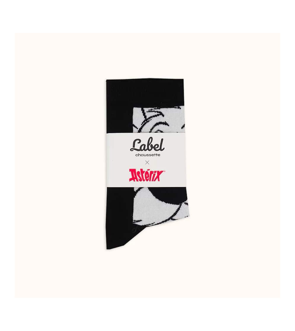 Calze Idefix - Calzini neri Asterix e Obelix Label Chaussette calze da uomo per donna divertenti simpatici particolari