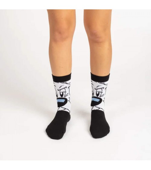 Calze Idefix - Calzini neri Asterix e Obelix Label Chaussette calze da uomo per donna divertenti simpatici particolari