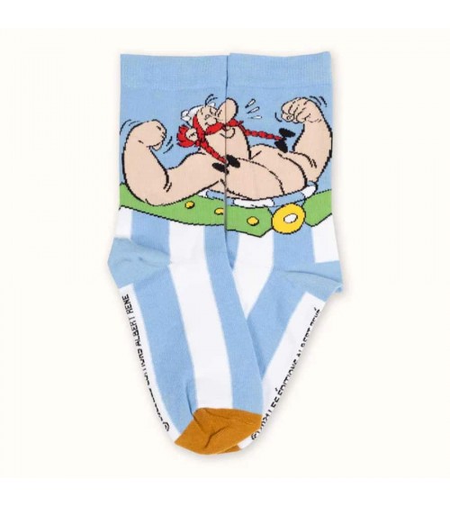 Obelix - Lustige Socken Asterix und Obelix Label Chaussette socke kuschelsocken für damen lustig herren farbige coole socken