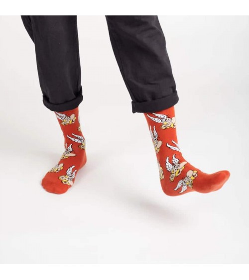 Asterix - Chaussettes Asterix et Obelix Label Chaussette jolies pour femme originales pour homme chausset rigolotes drole Suisse