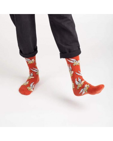 Asterix - Asterix and Obelix fun socks Label Chaussette funny crazy cute cool best pop socks for women men