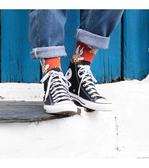 Asterix - Chaussettes Asterix et Obelix Label Chaussette jolies pour femme originales pour homme chausset rigolotes drole Suisse
