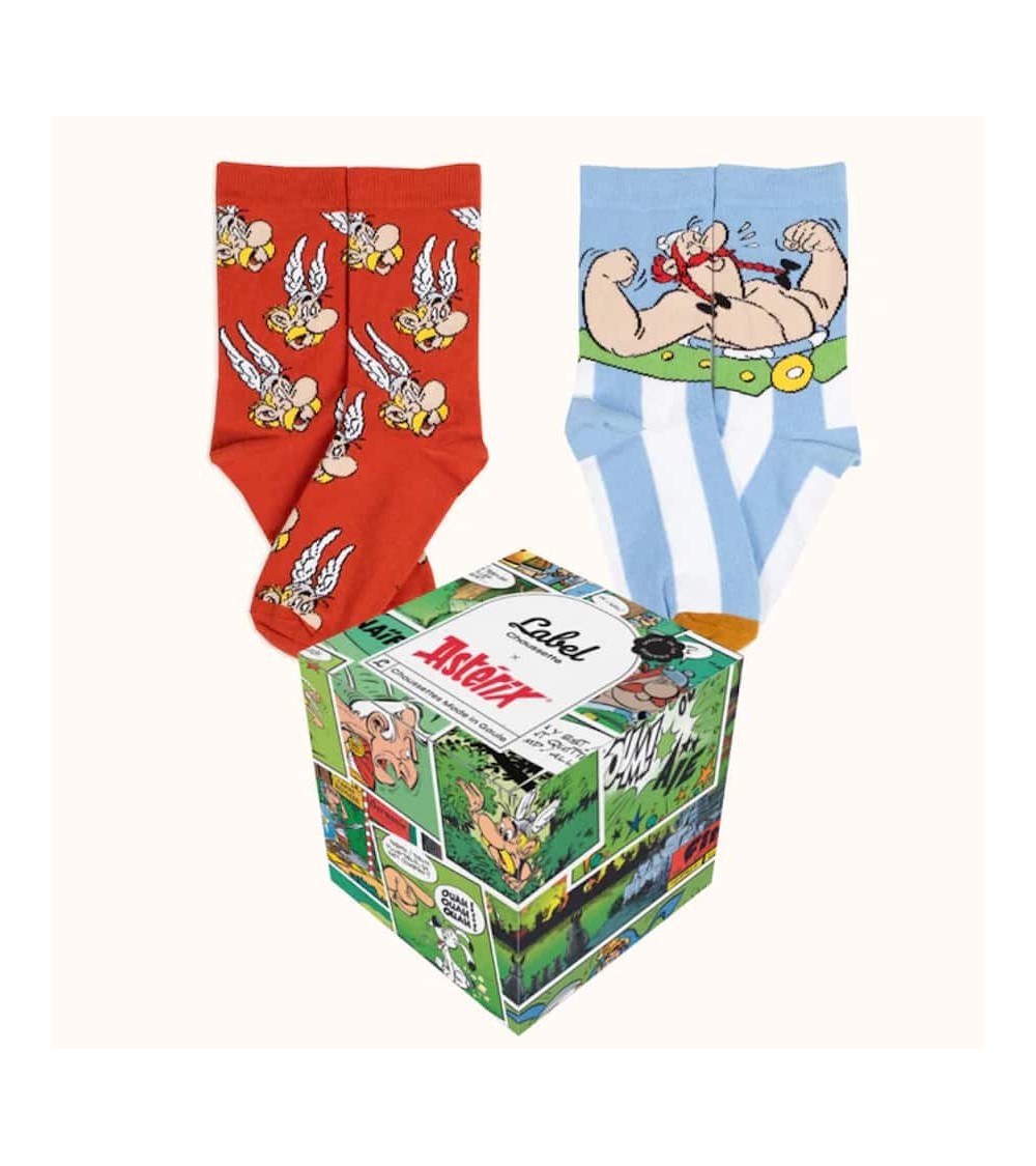 Obelix - Chaussettes Asterix et Obelix Label Chaussette jolies pour femme originales pour homme chausset rigolotes drole Suisse