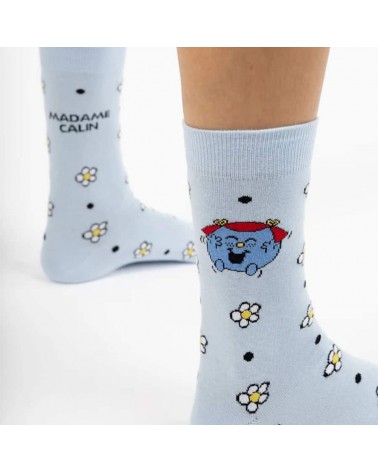 Madame Câlin - Chaussettes originales pour femme Monsieur Madame Label Chaussette jolies pour femme originales pour homme cha...