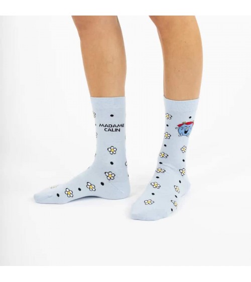 Madame Câlin - Chaussettes originales pour femme Monsieur Madame Label Chaussette jolies pour femme originales pour homme cha...