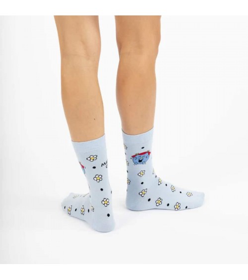 Kleine Fräulein Kicher - Mr. Men and Little Miss Socken für Damen Label Chaussette socke kuschelsocken für damen lustig herre...