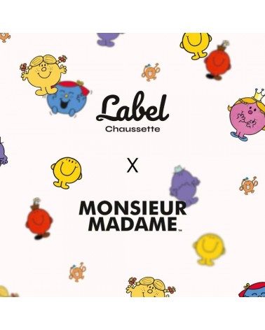 Mr. Men and Little Miss - Calze fantasia in cotone Label Chaussette calze da uomo per donna divertenti simpatici particolari