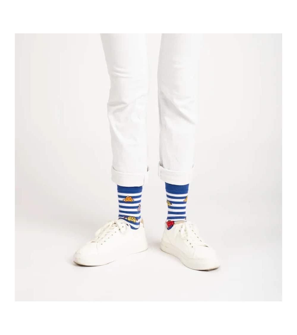 Monsieur Madame - Chaussettes drôles en coton Label Chaussette jolies pour femme originales pour homme chausset rigolotes dro...
