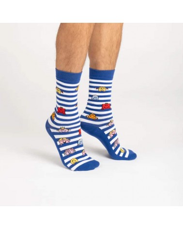 Mr. Men and Little Miss - Fun socks Label Chaussette funny crazy cute cool best pop socks for women men