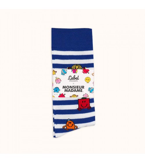 Monsieur Madame - Chaussettes drôles en coton Label Chaussette jolies pour femme originales pour homme chausset rigolotes dro...