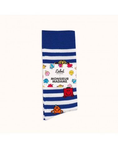 Mr. Men and Little Miss - Fun socks Label Chaussette funny crazy cute cool best pop socks for women men