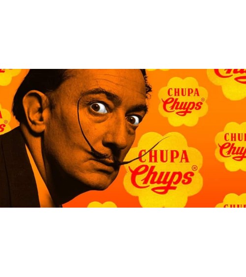 Chupa Chups - Fun blue cotton socks Label Chaussette funny crazy cute cool best pop socks for women men