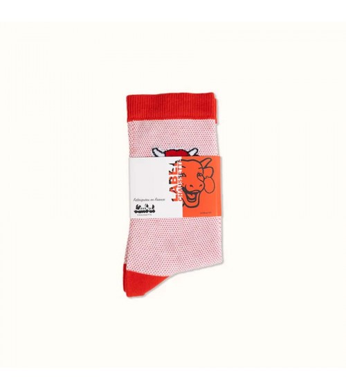 Oh La Vache ! - Chaussettes La vache qui rit - Rouge Label Chaussette jolies pour femme originales pour homme chausset rigolo...
