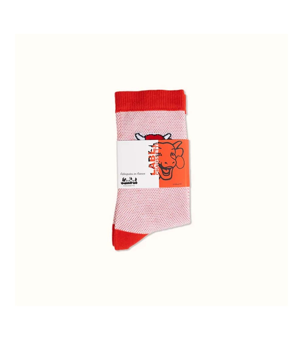 Oh La Vache ! - Calze La vache qui rit - Rosso Label Chaussette calze da uomo per donna divertenti simpatici particolari