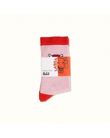 Oh La Vache ! - Calze La vache qui rit - Rosso Label Chaussette calze da uomo per donna divertenti simpatici particolari