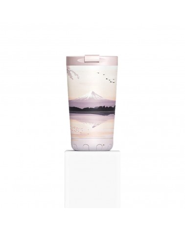 Sunset Lake - Mug Isotherme IZY Bottles gourde sport metal d eau aluminium thé design