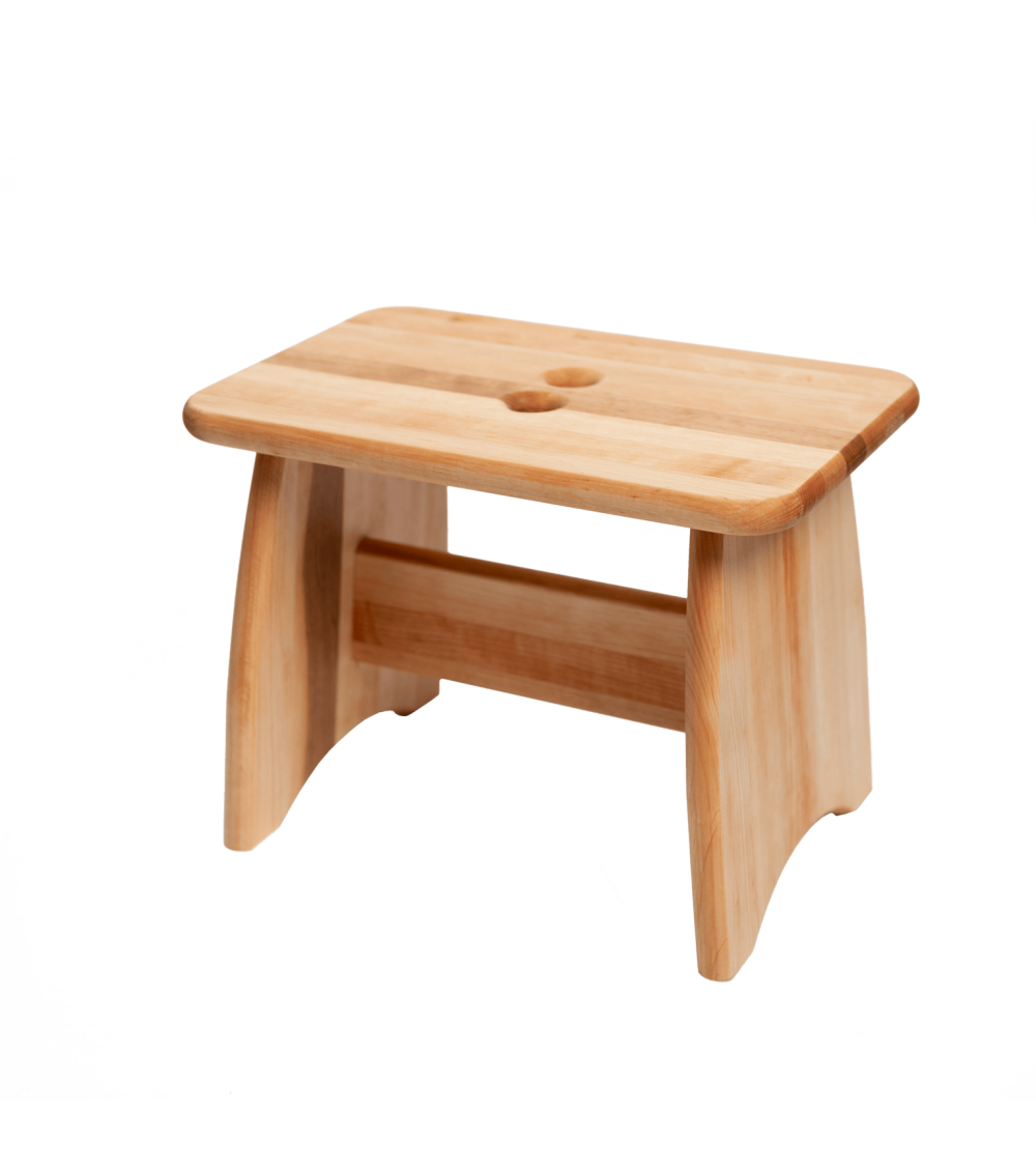 PALLI Ontano oliato - Sgabello in legno, Scaletta EcoFurn