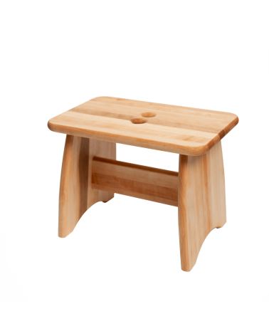 PALLI Ontano oliato - Sgabello in legno, Scaletta EcoFurn