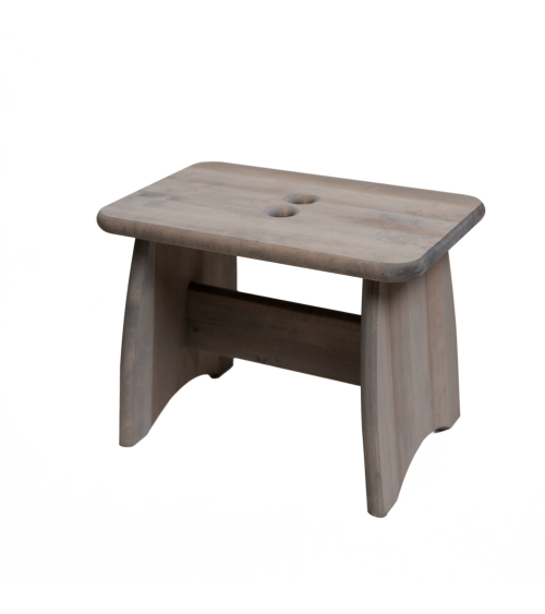 PALLI Aulne Gris Huilé - Petit tabouret en bois, Escabeau, Marche Pied EcoFurn Kitatori suisse