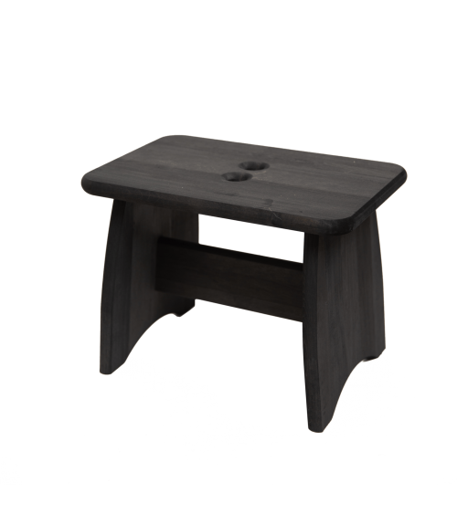 PALLI Ontano Nero oliato - Sgabello in legno, Scaletta EcoFurn