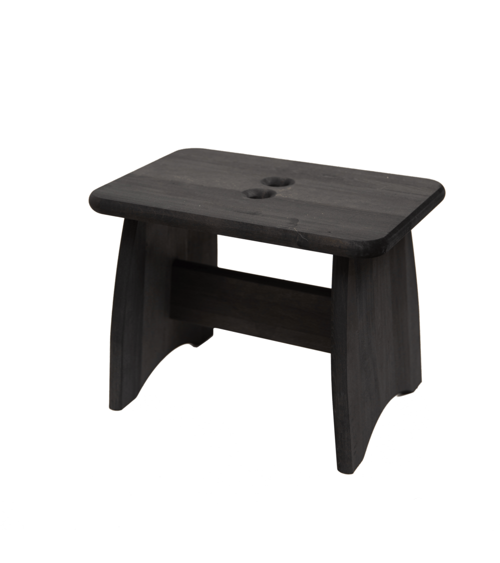 PALLI Ontano Nero oliato - Sgabello in legno, Scaletta EcoFurn