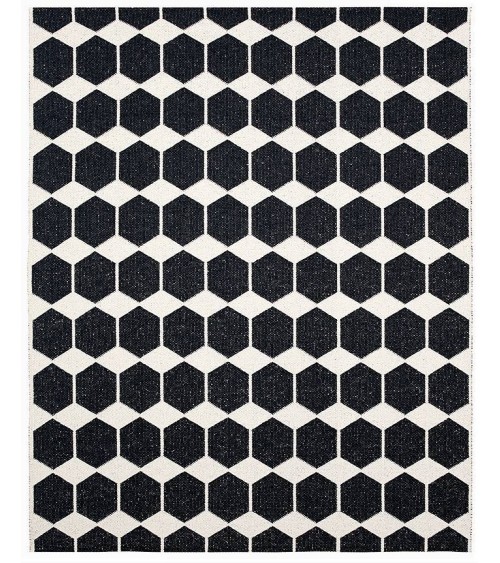 Vinyl Rug - ANNA Black Brita Sweden rugs outdoor carpet kitchen washable cool modern runner rugs