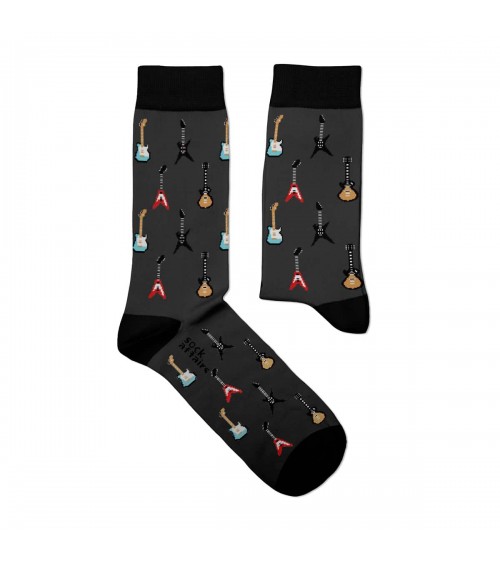 Six-String - Chaussettes à motifs Guitare Sock Affairs jolies pour femme originales pour homme chausset rigolotes drole Suisse