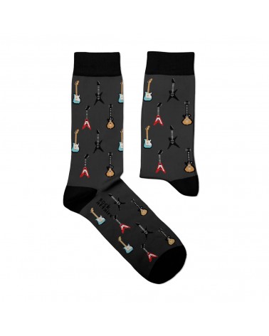 Six-String - Chaussettes à motifs Guitare Sock Affairs jolies pour femme originales pour homme chausset rigolotes drole Suisse