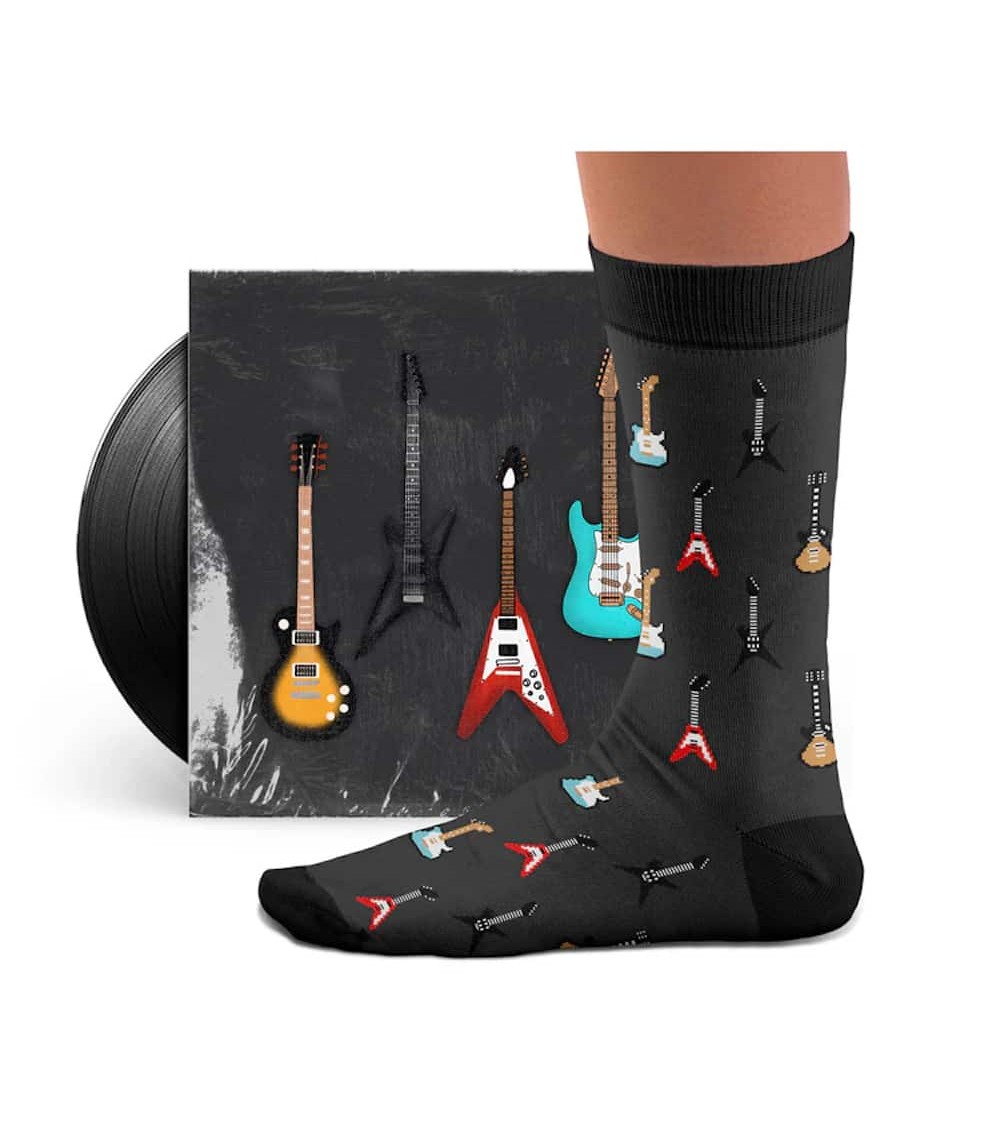 Six-String - Chaussettes à motifs Guitare Sock Affairs jolies pour femme originales pour homme chausset rigolotes drole Suisse
